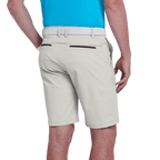 GoPlayer men's punched elastic golf shorts (light gray)