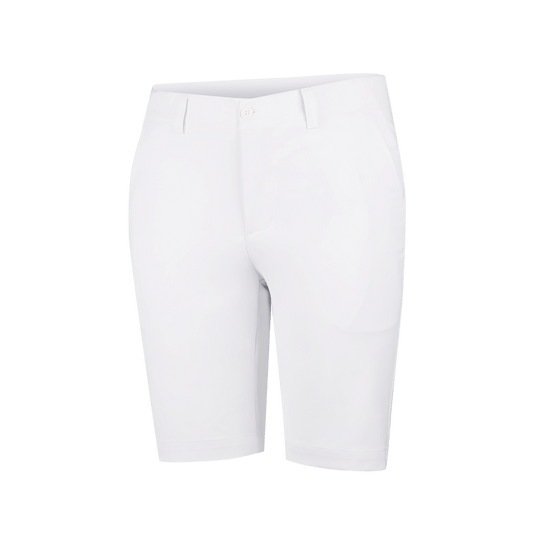 GoPlayer Men's Elastic Waist Golf Shorts (White)