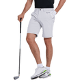 GoPlayer メンズ ゴムウエスト ゴルフ ショーツ (ホワイト)