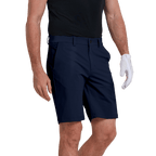 GoPlayer Men's Elastic Waist Golf Shorts (Navy Blue)