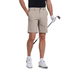 GoPlayer メンズ ウエストゴム ゴルフ ショーツ (カーキ)