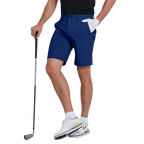 GoPlayer Men's Elastic Waist Golf Shorts (Gray Blue)