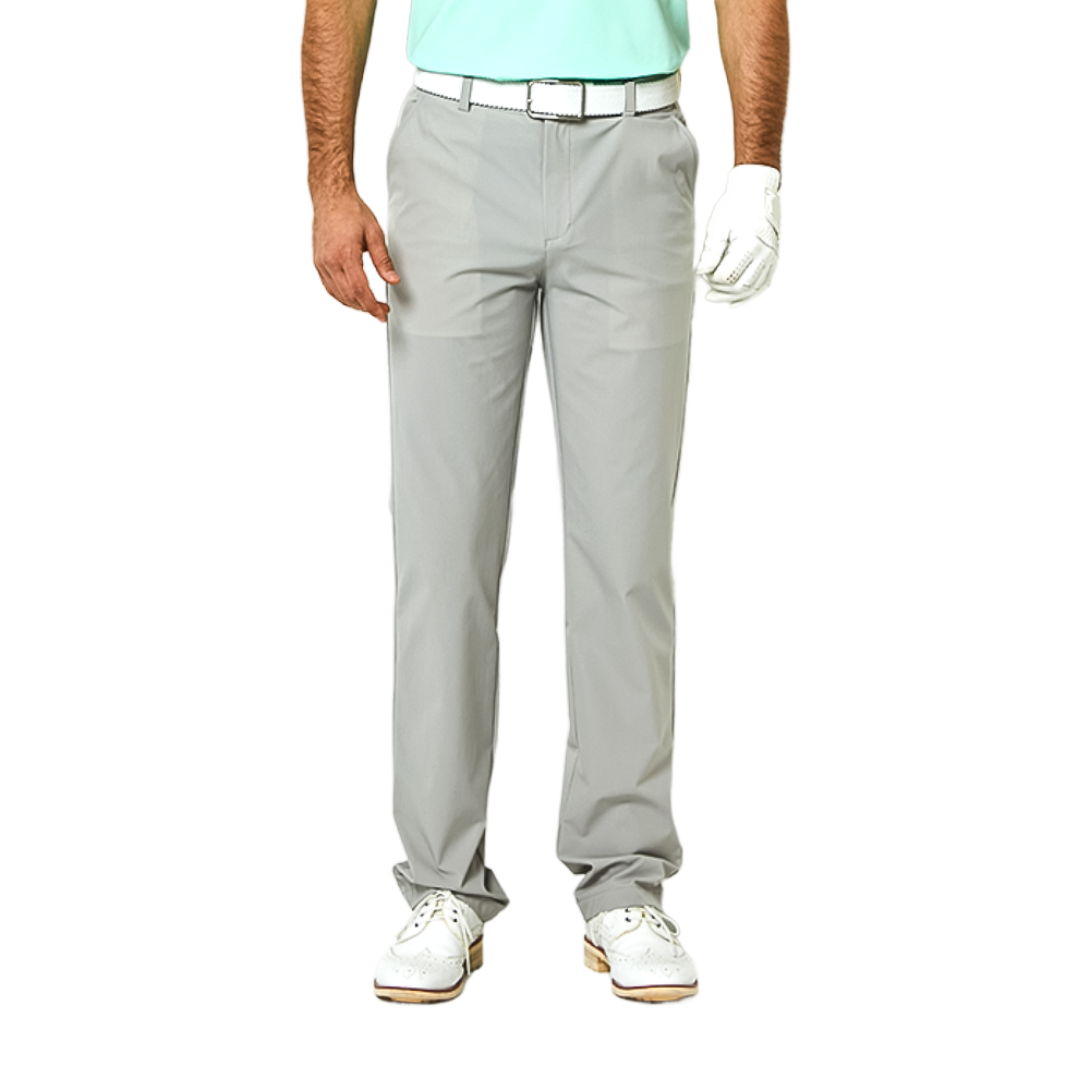 GoPlayer Men's Elastic Waist Golf Pants (Light Gray)