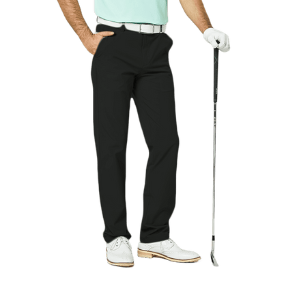 GoPlayer Men's Elastic Waist Golf Pants (Black)