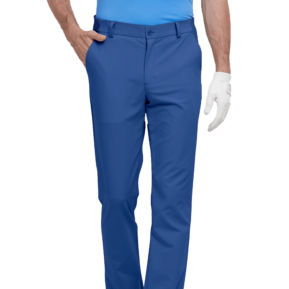 GoPlayer Men's Elastic Waist Golf Pants (Grey Blue)