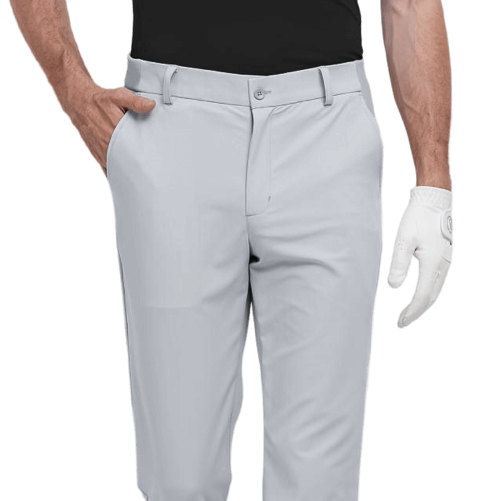 GoPlayer Men's Elastic Waist Golf Pants 2023 (Light Gray)