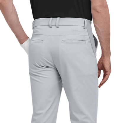 GoPlayer Men's Elastic Waist Golf Pants 2023 (Light Gray)