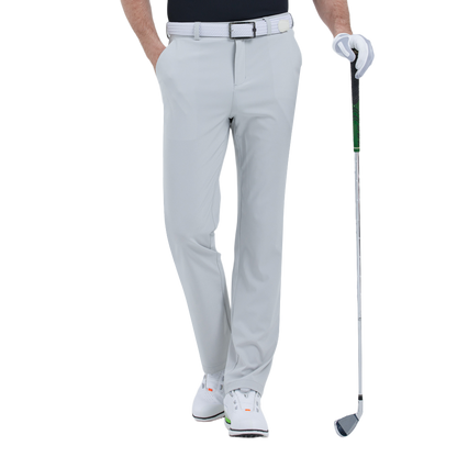 GoPlayer Men's Perforated Breathable Golf Pants (Light Gray)