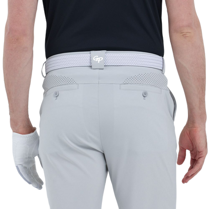 GoPlayer Men's Perforated Breathable Golf Pants (Light Gray)