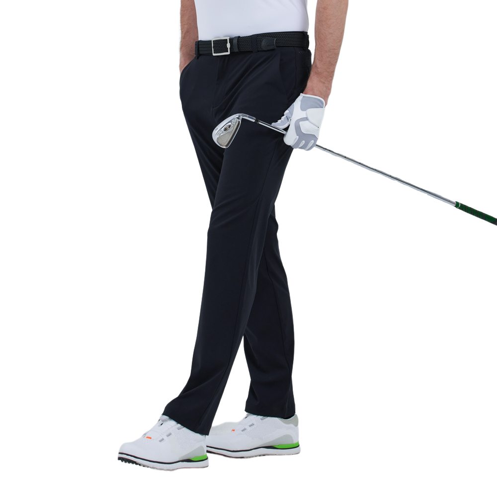 GoPlayer Men's Perforated Breathable Golf Pants (Black)