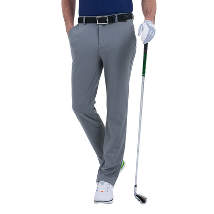 GoPlayer Men's Golf Perforated Breathable Golf Pants (Dark Gray)