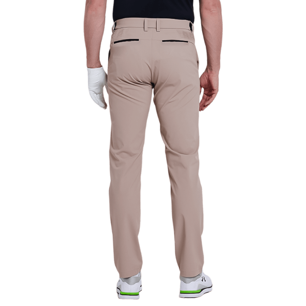 GoPlayer男吸濕排汗高爾夫長褲(卡其)2025