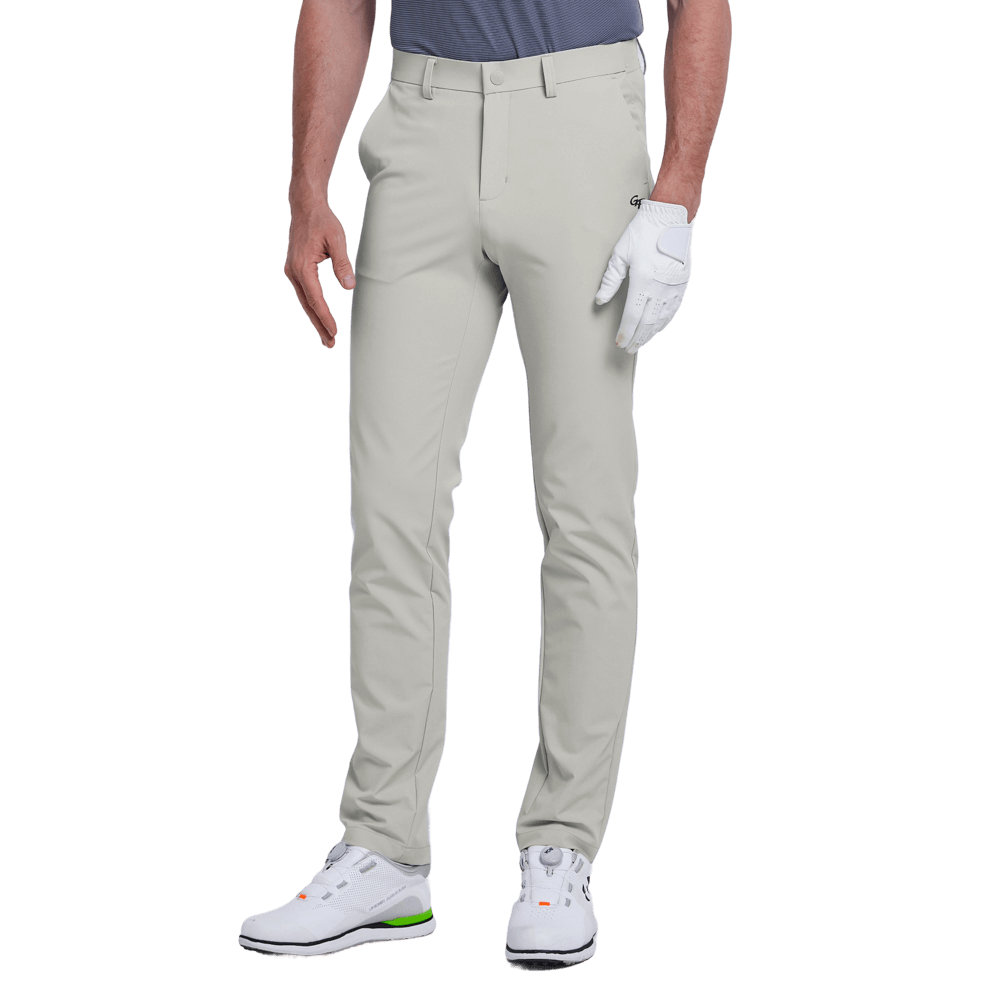 GoPlayer男吸濕排汗高爾夫長褲(淺灰)2025