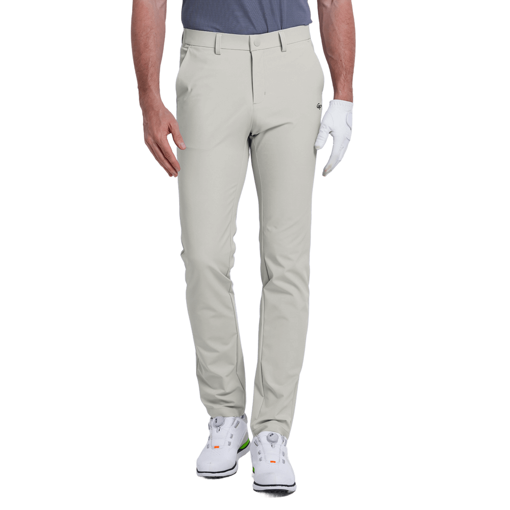 GoPlayer男吸濕排汗高爾夫長褲(淺灰)2025