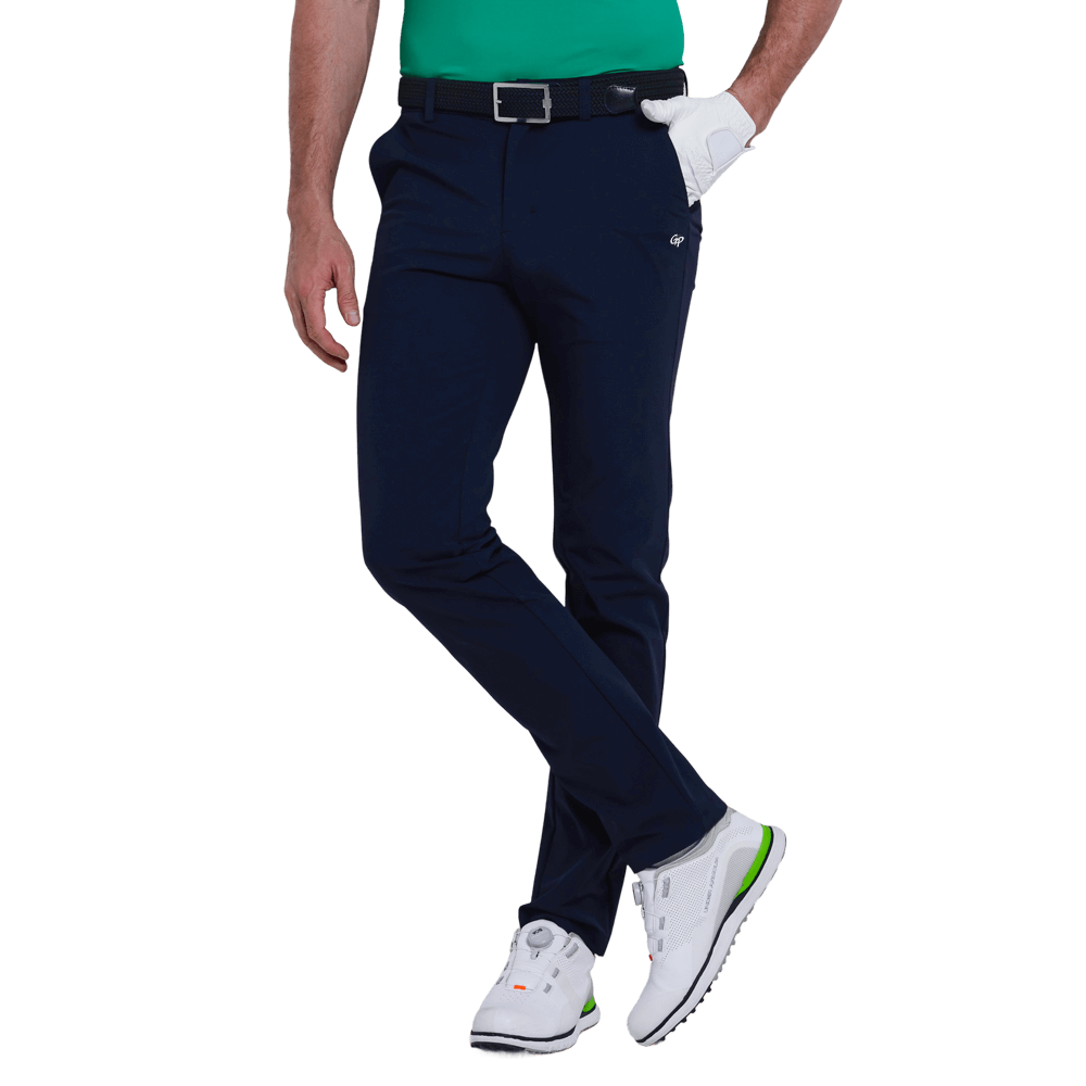 GoPlayer メンズ 吸湿速乾ゴルフパンツ (ネイビーブルー) 2025