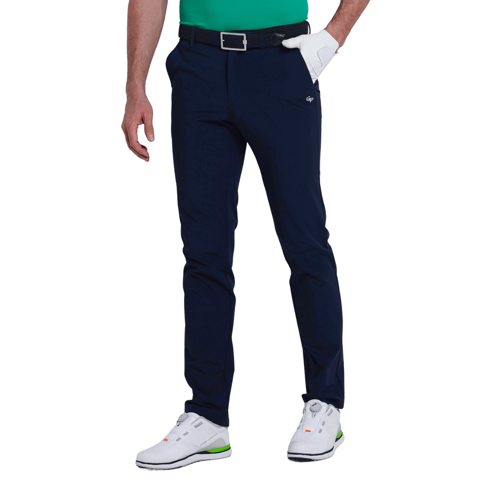 GoPlayer メンズ 吸湿速乾ゴルフパンツ (ネイビーブルー) 2025