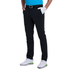 GoPlayer メンズ 伸縮性ウエスト パンチング ゴルフパンツ (ブラック)