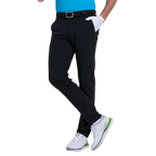 GoPlayer メンズ 伸縮性ウエスト パンチング ゴルフパンツ (ブラック)