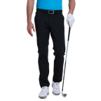 GoPlayer メンズ 伸縮性ウエスト パンチング ゴルフパンツ (ブラック)
