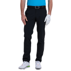 GoPlayer メンズ 伸縮性ウエスト パンチング ゴルフパンツ (ブラック)