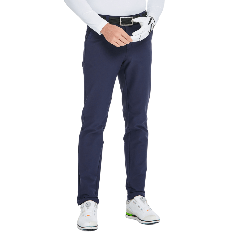 GoPlayer メンズ 秋冬用 伸縮性ウエスト ゴルフパンツ (ネイビーブルー)