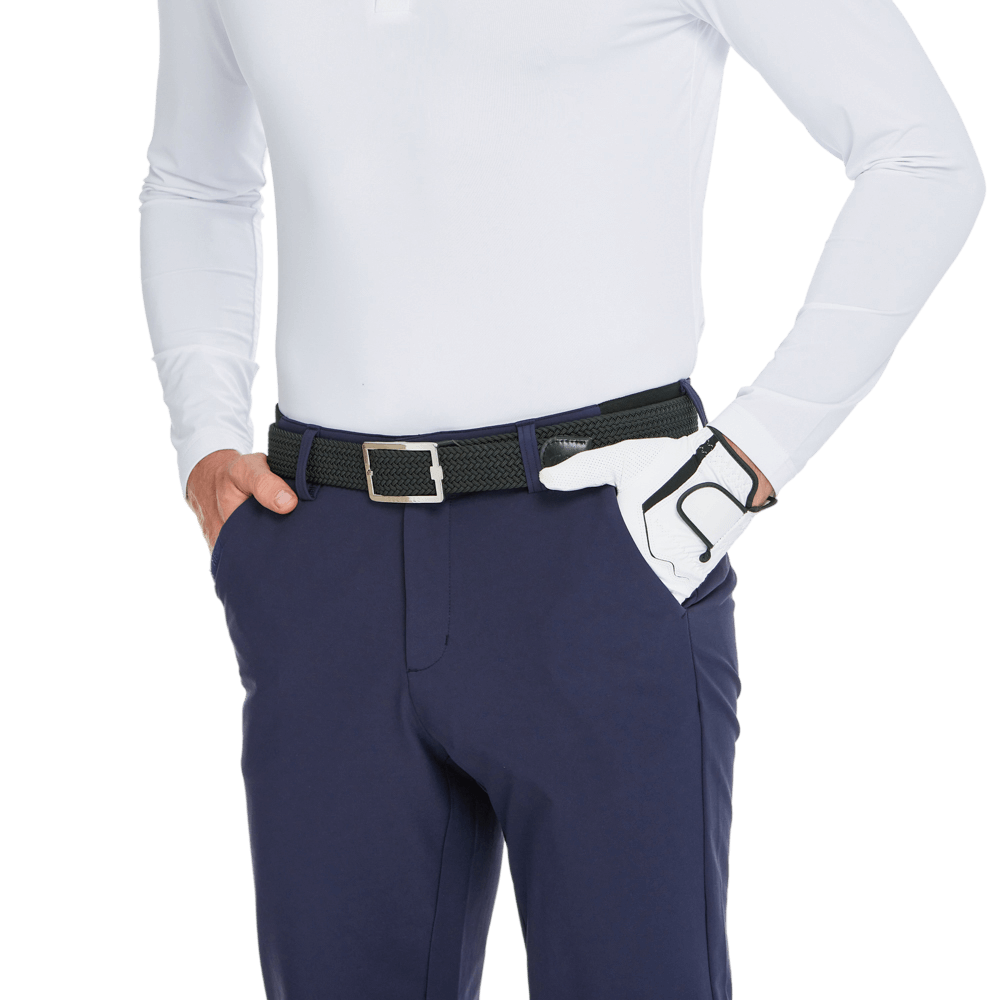 GoPlayer メンズ 秋冬用 伸縮性ウエスト ゴルフパンツ (ネイビーブルー)