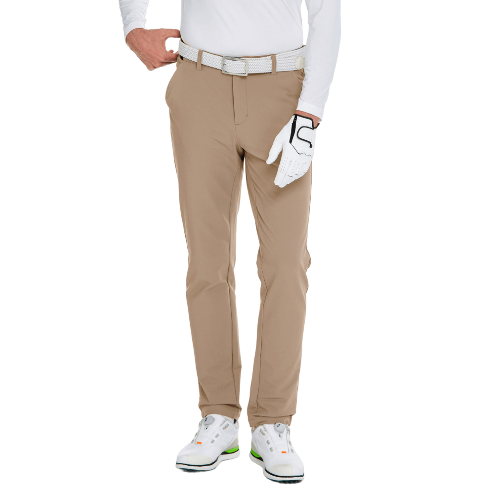 GoPlayer メンズ 秋冬用 伸縮性ウエスト ゴルフパンツ (カーキ)