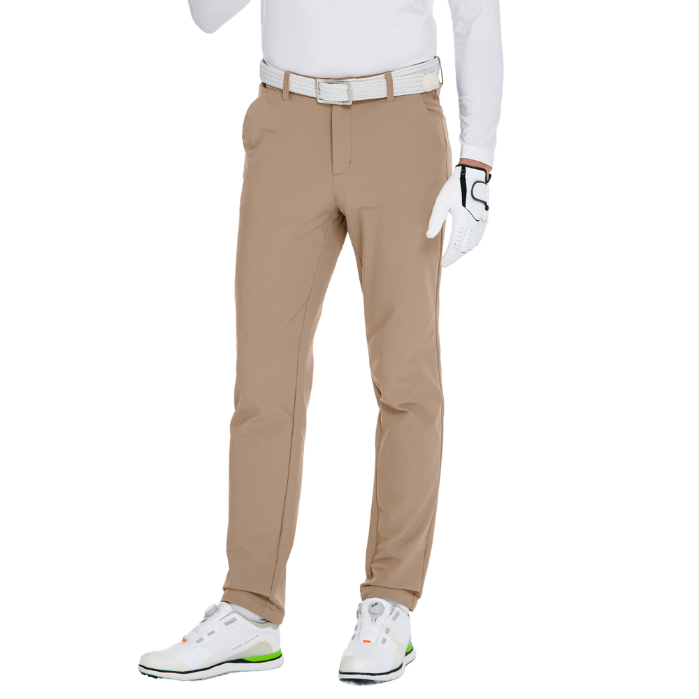 GoPlayer メンズ 秋冬用 伸縮性ウエスト ゴルフパンツ (カーキ)