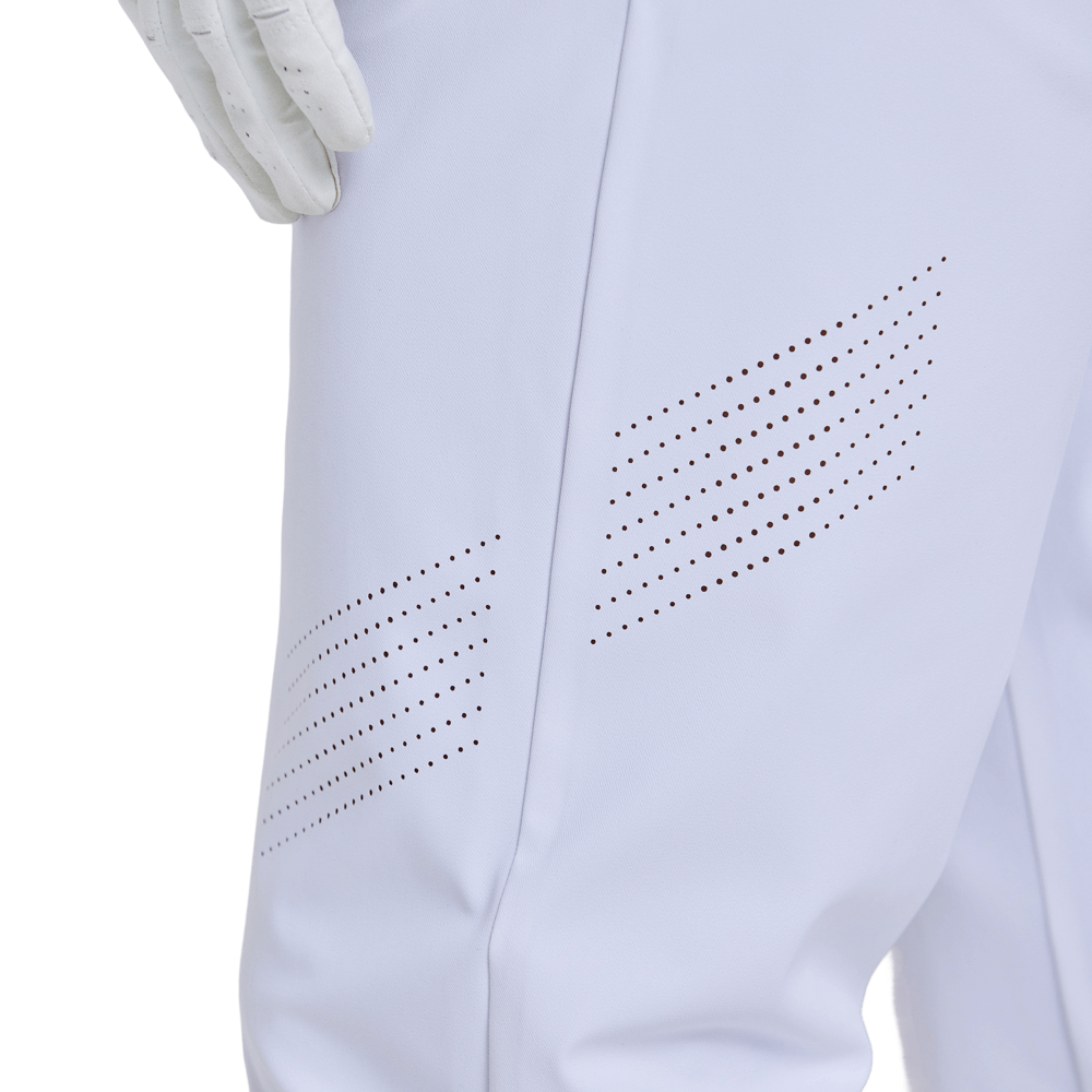 GoPlayer メンズ エラスティック ゴルフパンツ (ホワイト)