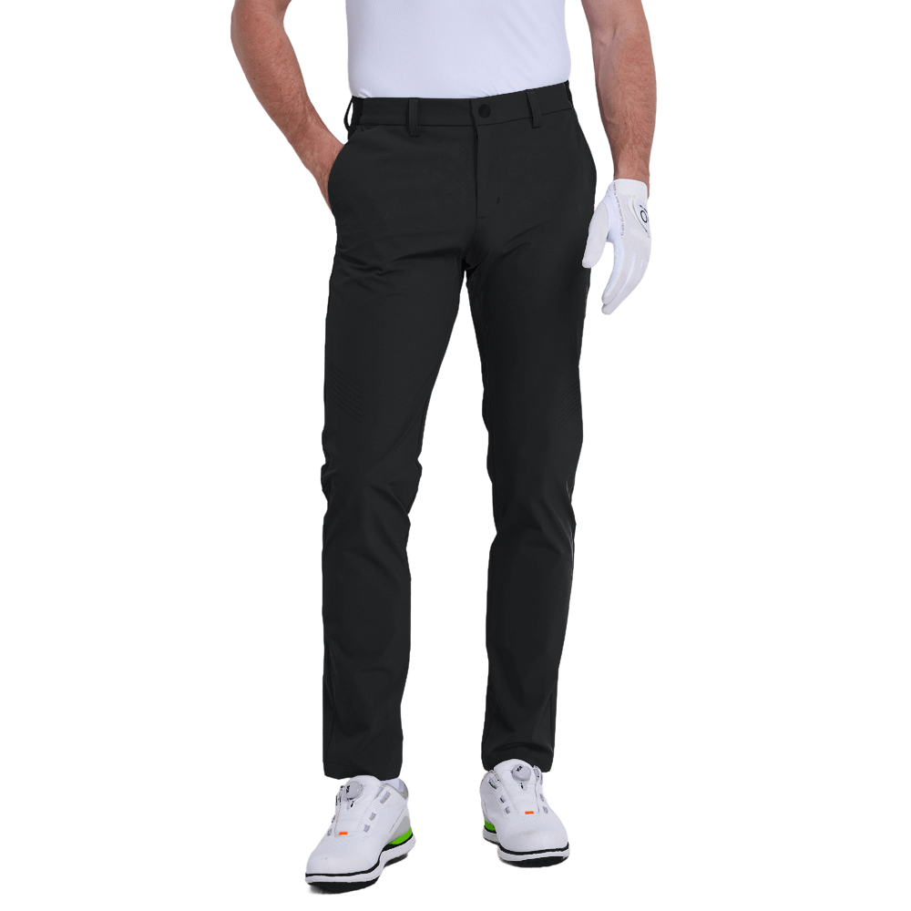 GoPlayer メンズ エラスティック ゴルフパンツ (ブラック)