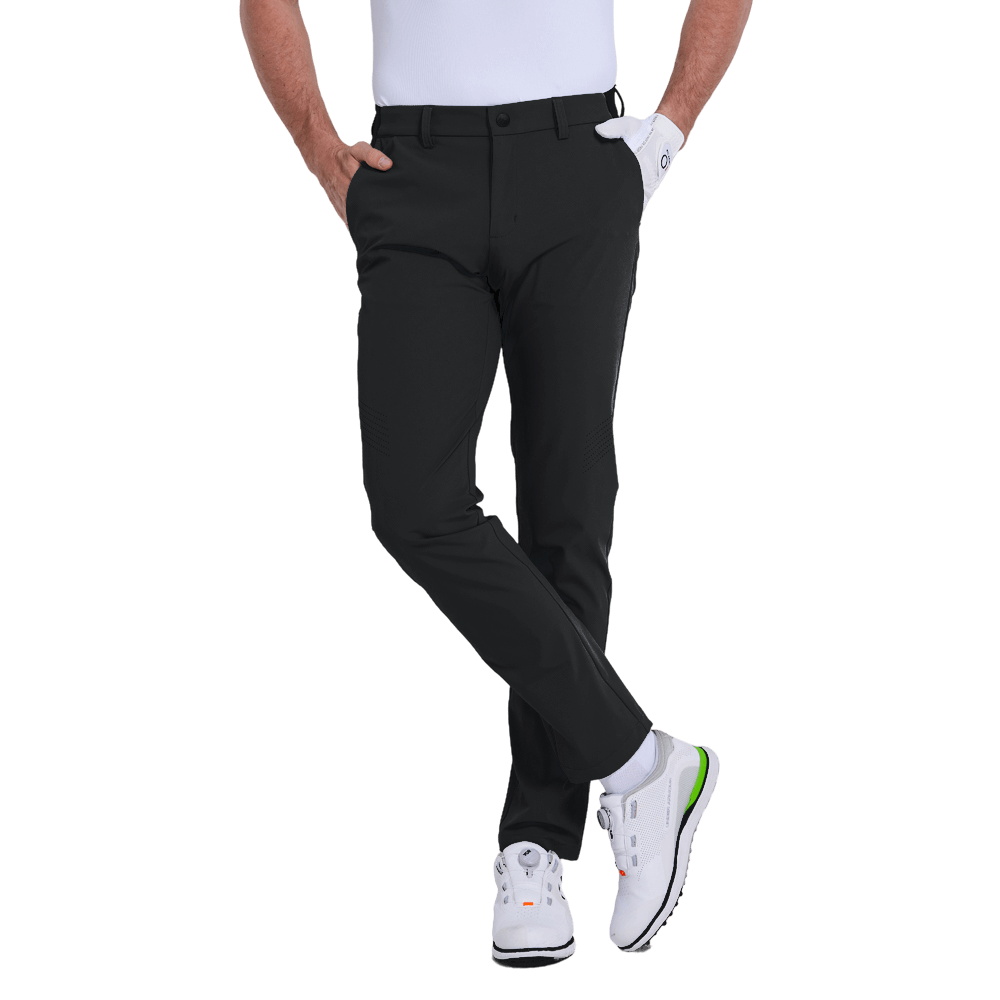 GoPlayer メンズ エラスティック ゴルフパンツ (ブラック)