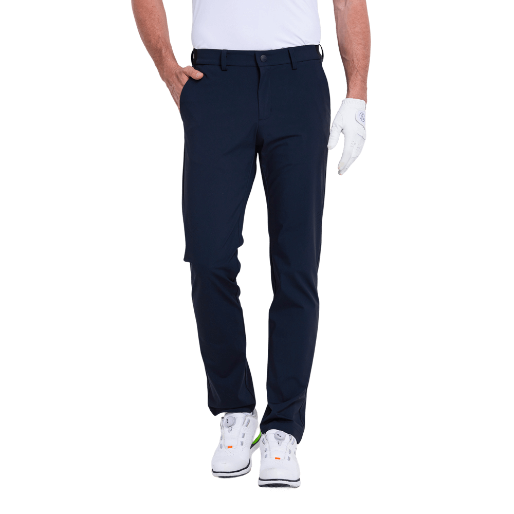 GoPlayer メンズ エラスティック ゴルフパンツ (ネイビーブルー)