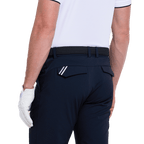 GoPlayer メンズ エラスティック ゴルフパンツ (ネイビーブルー)