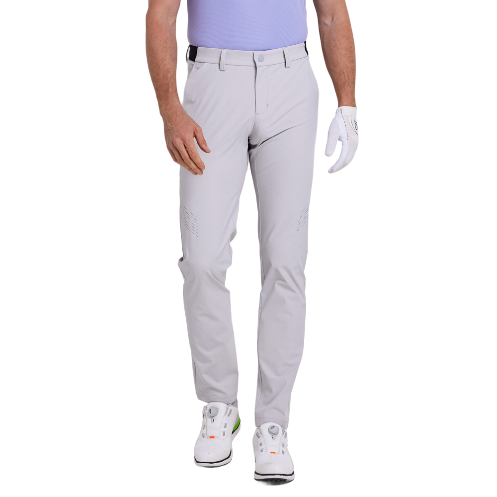 GoPlayer メンズ エラスティック ゴルフパンツ (ライトグレー)