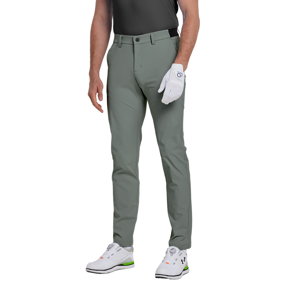 GoPlayer Men's 4-Way Stretch Golf Pants (Bean Green)