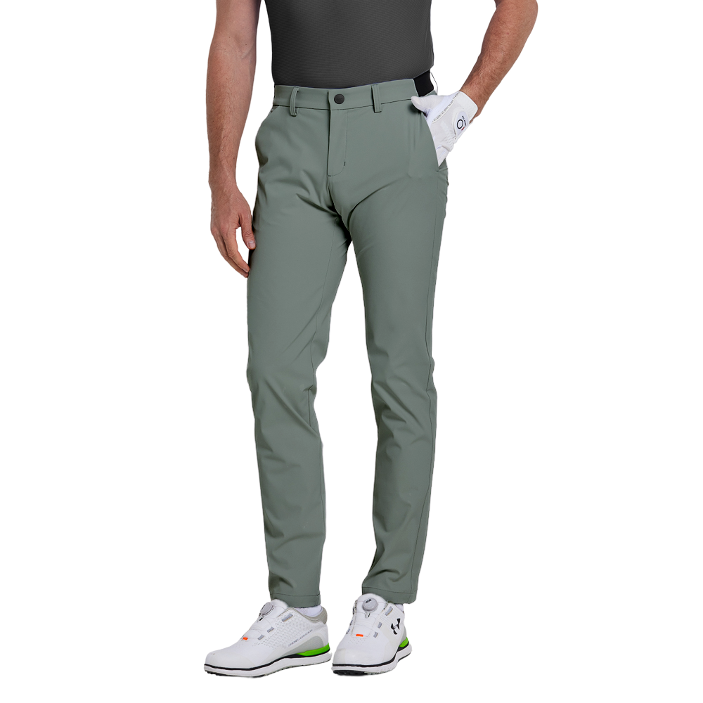 GoPlayer Men's 4-Way Stretch Golf Pants (Bean Green)