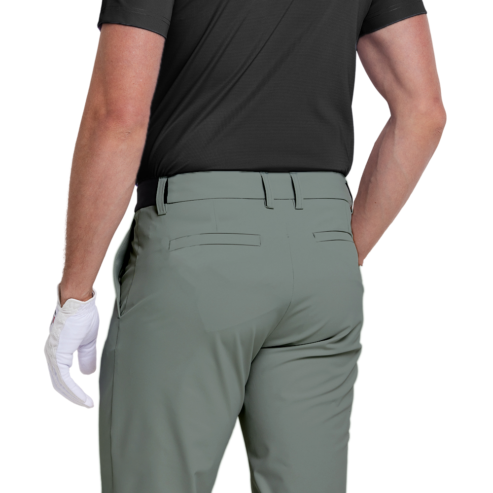 GoPlayer Men's 4-Way Stretch Golf Pants (Bean Green)