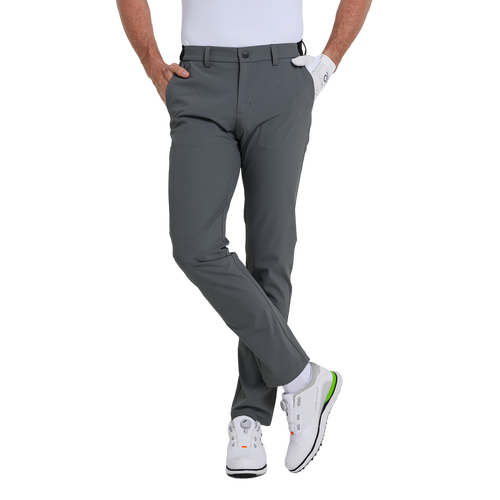 GoPlayer男四面彈高爾夫長褲(深灰)