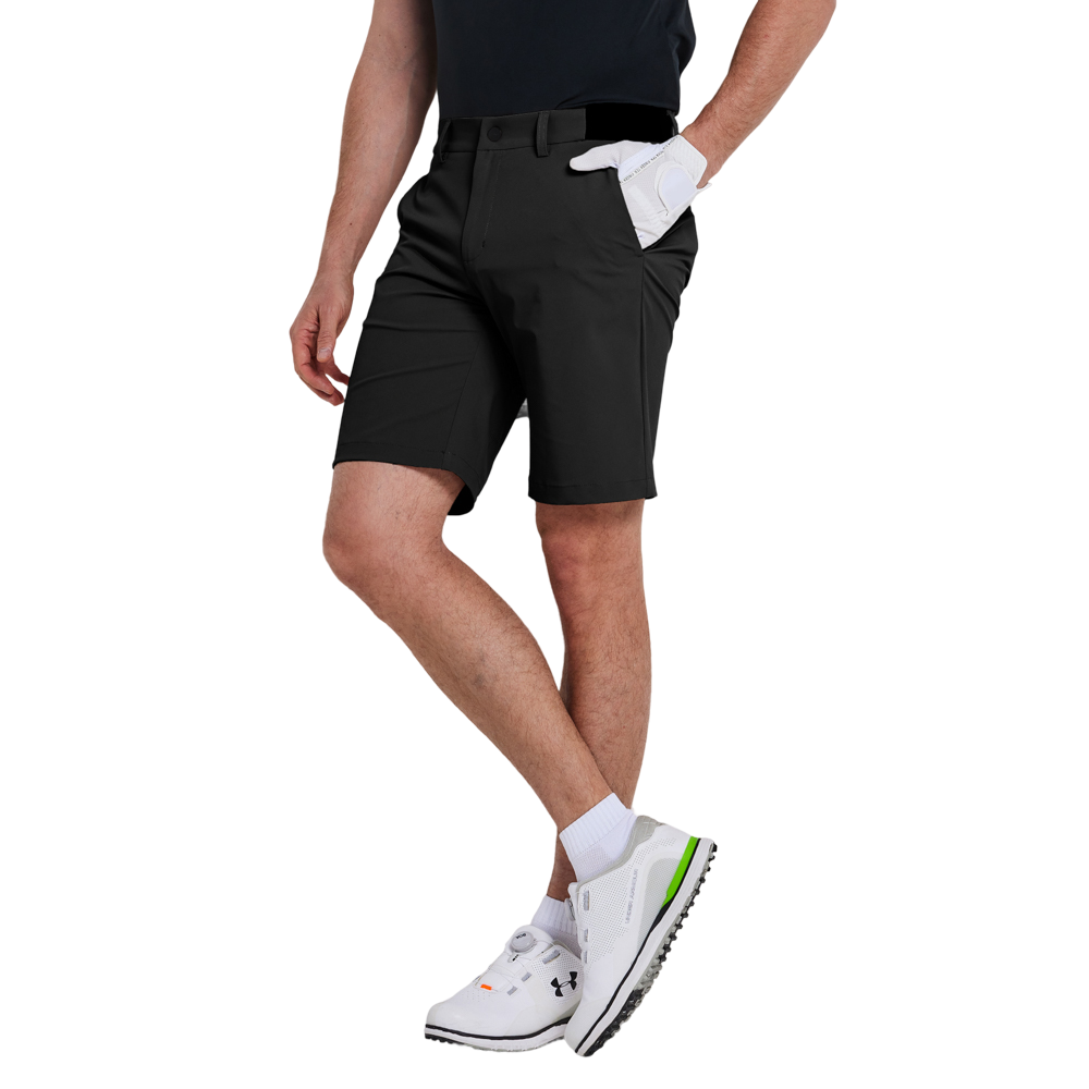 GoPlayer メンズ ストレッチウエスト 速乾 ショートパンツ (ブラック) 2026