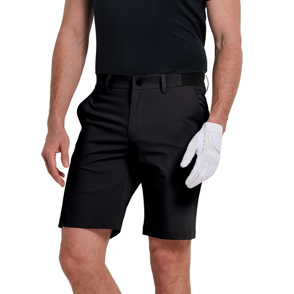GoPlayer メンズ ストレッチウエスト 速乾 ショートパンツ (ブラック) 2026