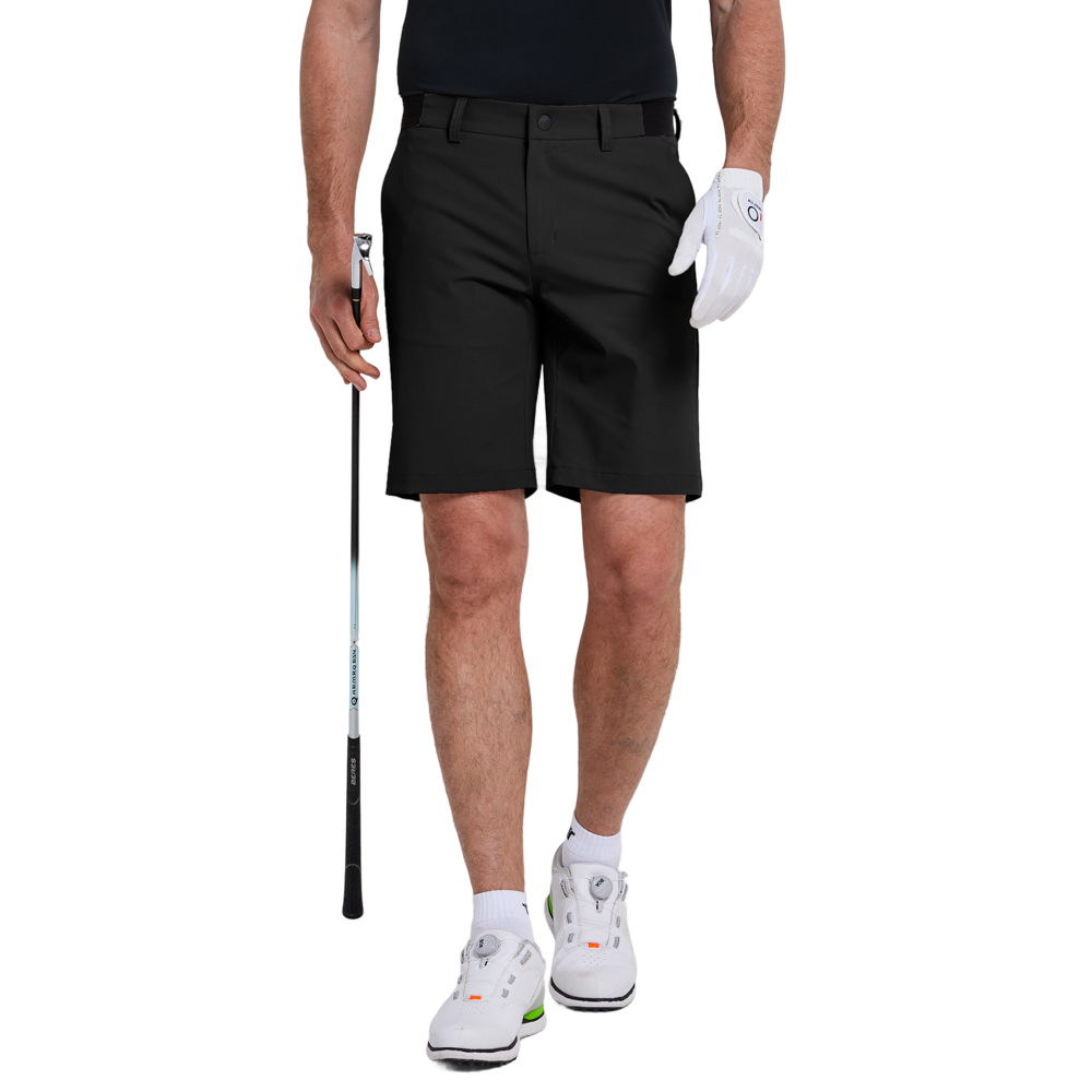 GoPlayer メンズ ストレッチウエスト 速乾 ショートパンツ (ブラック) 2026