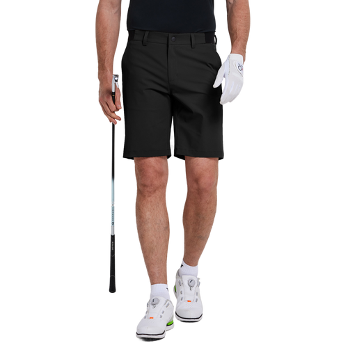 GoPlayer メンズ ストレッチウエスト 速乾 ショートパンツ (ブラック) 2026