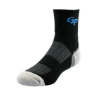 GoPlayer メンズ バンブー チャコール エア クッション ミッド チューブ スポーツ ソックス ブラック
