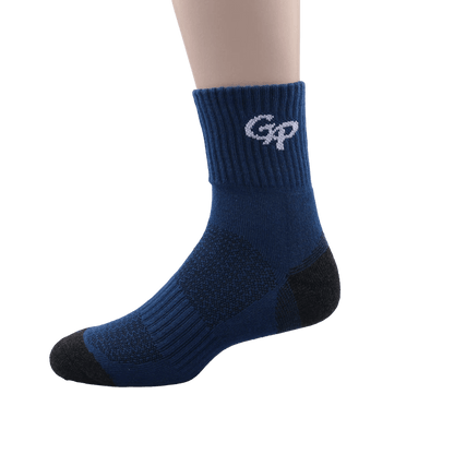 GoPlayer Men's Bamboo Charcoal Air Cushion Mid-tube Sports Socks Blue