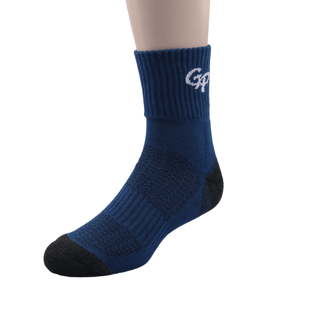 GoPlayer Men's Bamboo Charcoal Air Cushion Mid-tube Sports Socks Blue