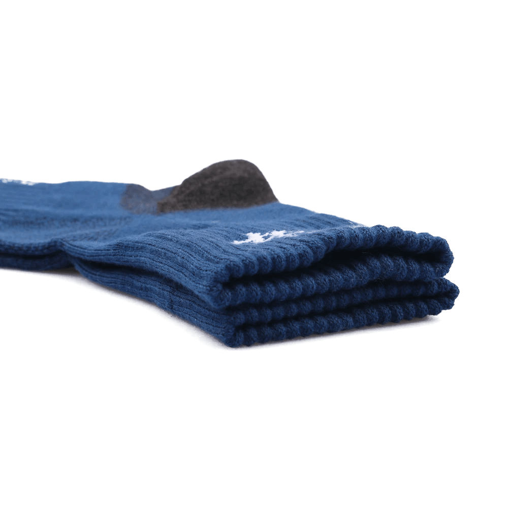 GoPlayer Men's Bamboo Charcoal Air Cushion Mid-tube Sports Socks Blue