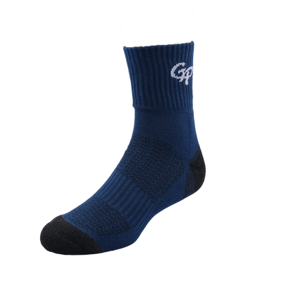 GoPlayer Men's Bamboo Charcoal Air Cushion Mid-tube Sports Socks Blue