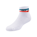 GoPlayer レディース ゴルフ 厚底竹炭ソックス (ホワイトとオレンジ)