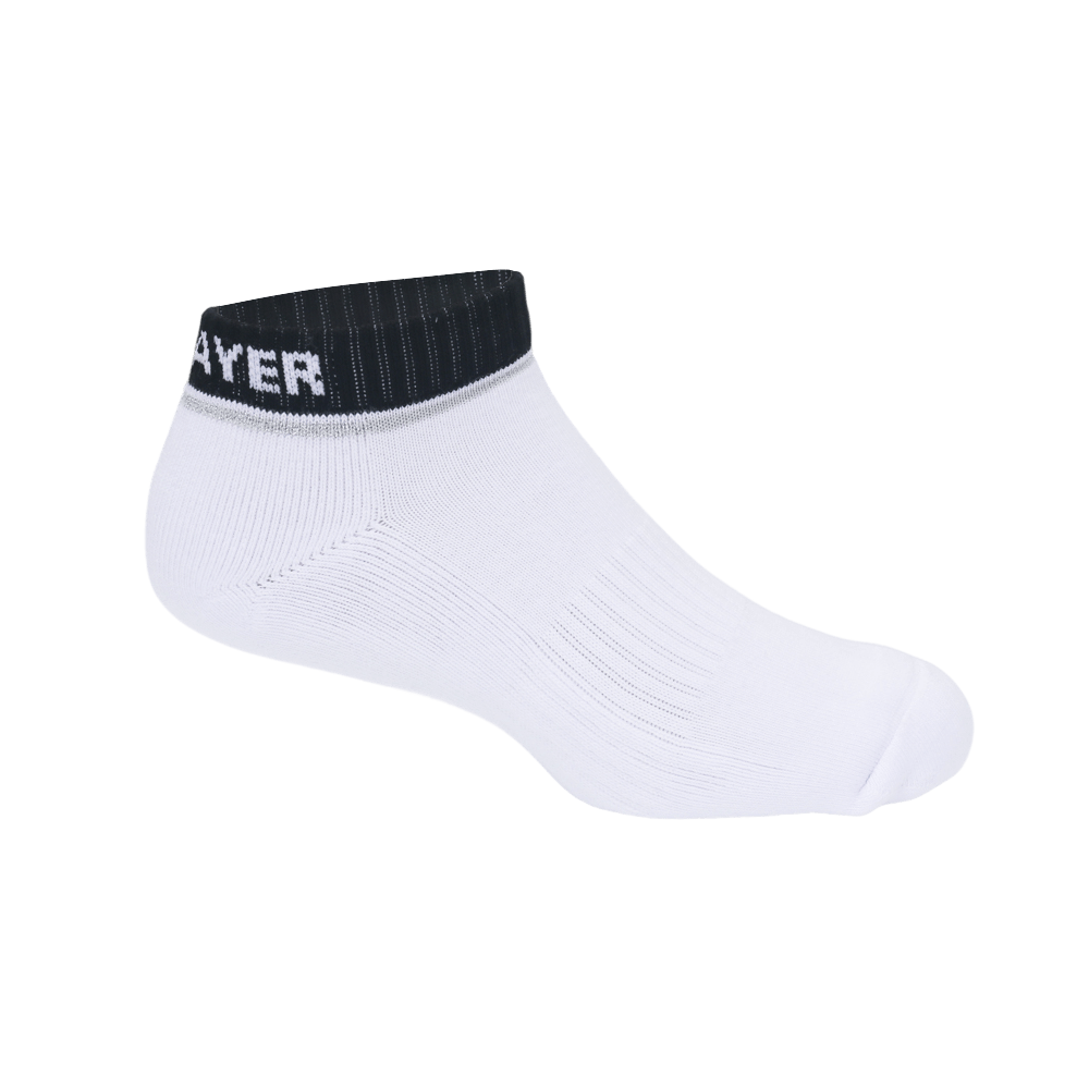 GoPlayer Women's Golf Cushion Antibacterial Socks (White &amp; Black)