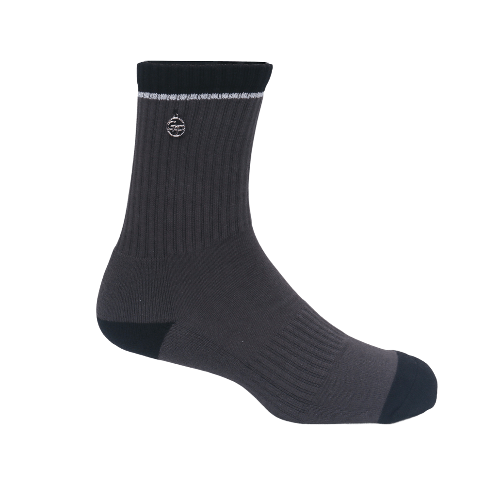 GoPlayer レディース ゴルフクッション 抗菌ミッドカーフソックス (ブラック)